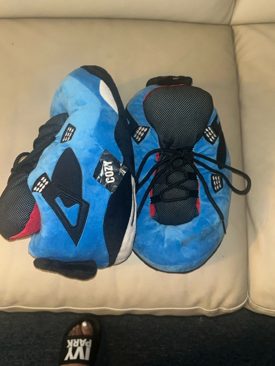 Shoes - “SEND UR BEST REASONABLE OFFER”
Blue Plush Lace-Up Sneaker Slippers 💙
